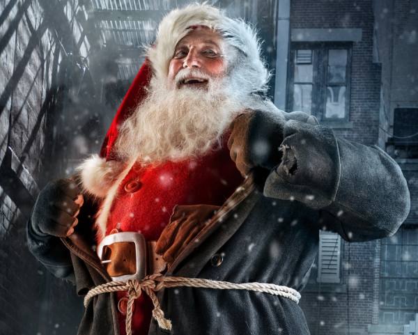 Photograph Larry Rostant Santa Superhero on One Eyeland