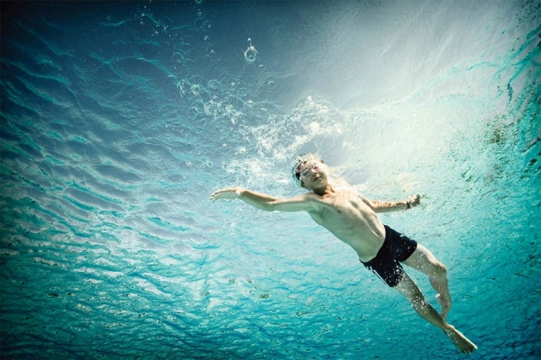 Photograph Jim Hughes Swimmer on One Eyeland