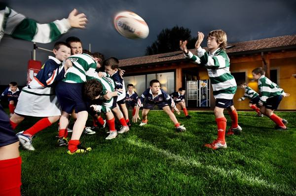 Photograph Gianni Canali Young Rugby Players on One Eyeland