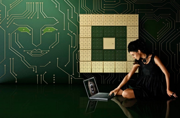 Photograph Egon Gade Computer Girl on One Eyeland