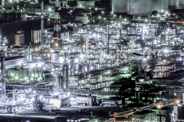 Photograph Yoshitaka Aida Chemical Plant At Night on One Eyeland
