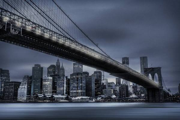 Photograph Mauro Risch Brooklyn Bridge Fog on One Eyeland