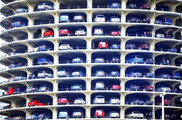 Photograph Mitchell Funk Car Garage Chicago on One Eyeland