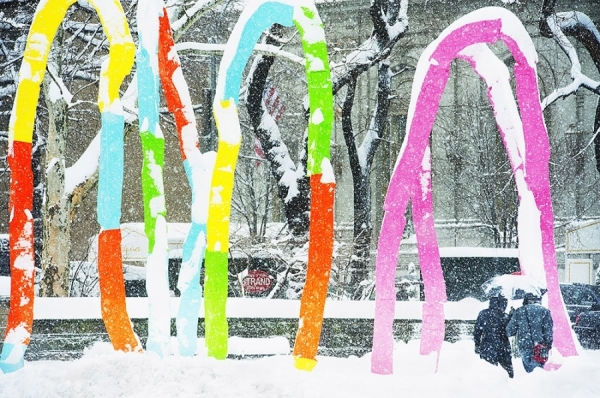 Photograph Mitchell Funk Colorful Snowstorm New York on One Eyeland