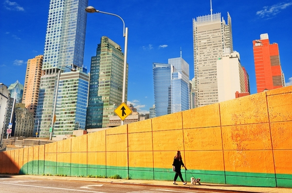 Photograph Mitchell Funk Dog Walker Color Wall on One Eyeland