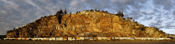 Photograph John Doogan Earthquake Damaged Cliff Face Christchurch on One Eyeland