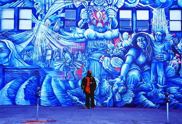 Photograph Mitchell Funk Painted Wall San Francisco on One Eyeland