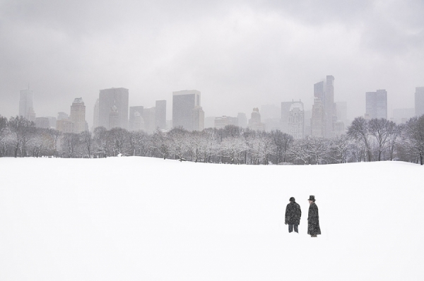 Photograph Mitchell Funk Skyline In Snow From Central Park on One Eyeland