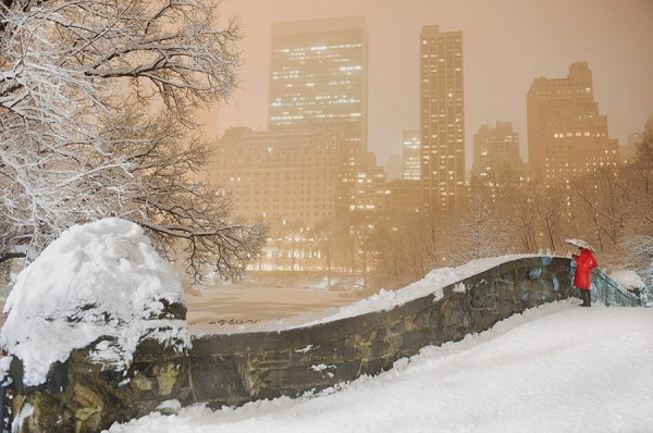 Photograph Mitchell Funk Stone Bridge In Snow on One Eyeland