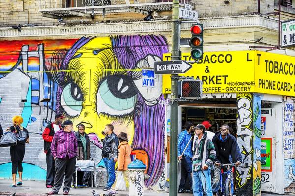 Photograph Mitchell Funk Turk Street The Tenderloin District on One Eyeland