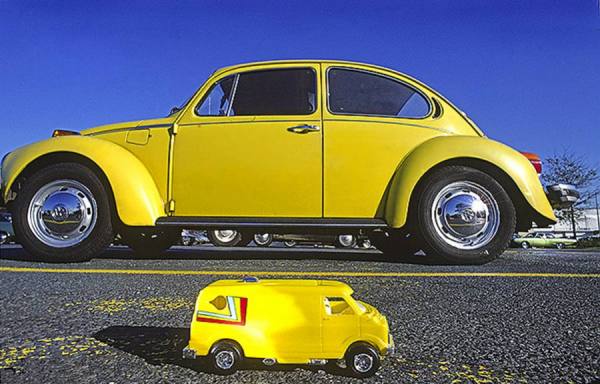 Photograph Robert Funk Two Yellow Cars on One Eyeland
