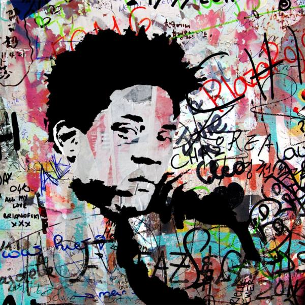 Photograph Paslier Morgan Jean Michel Basquiat on One Eyeland