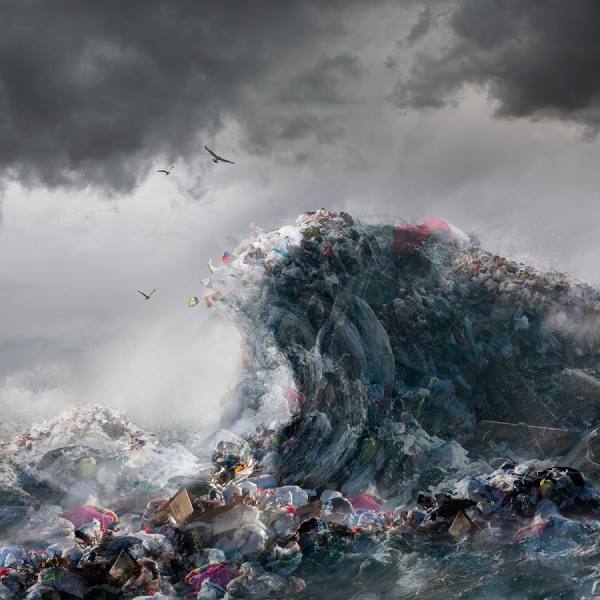 Photograph John Lund Garbage Wave on One Eyeland