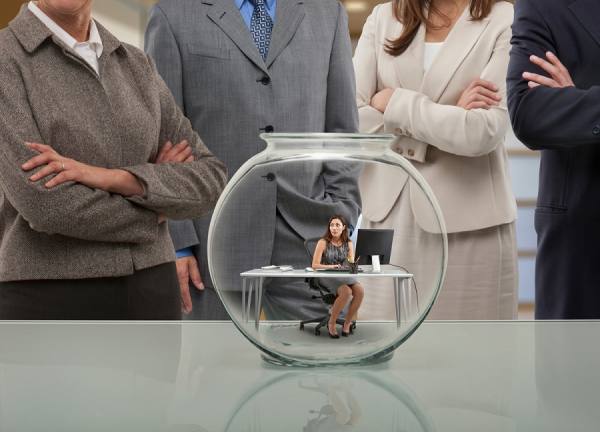 Photograph John Lund Fishbowl Worker on One Eyeland