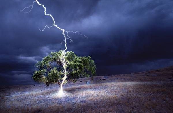 Photograph John Lund Lightning Strike on One Eyeland