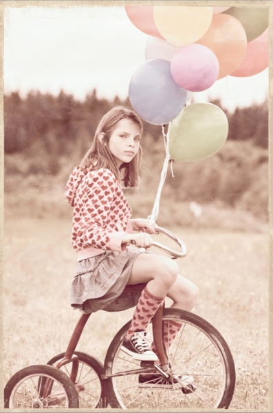 Photograph Christine Moody A Girl On A Bike on One Eyeland