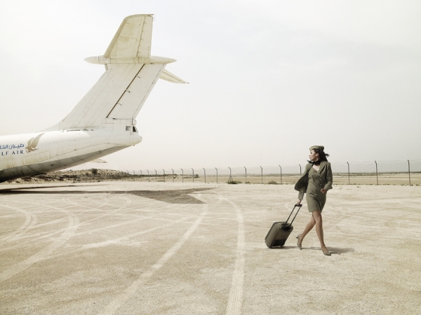 Photograph Derek Swalwell Air Hostess on One Eyeland