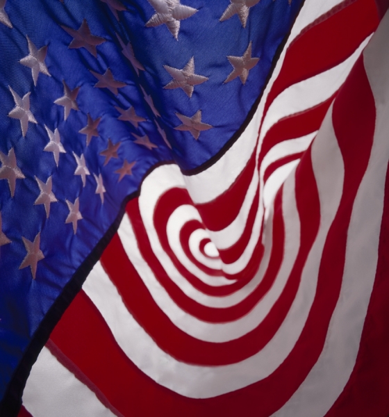 Photograph George Robinson American Flag on One Eyeland