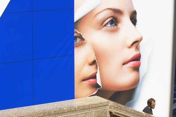 Photograph Mitchell Funk Billboard Face on One Eyeland