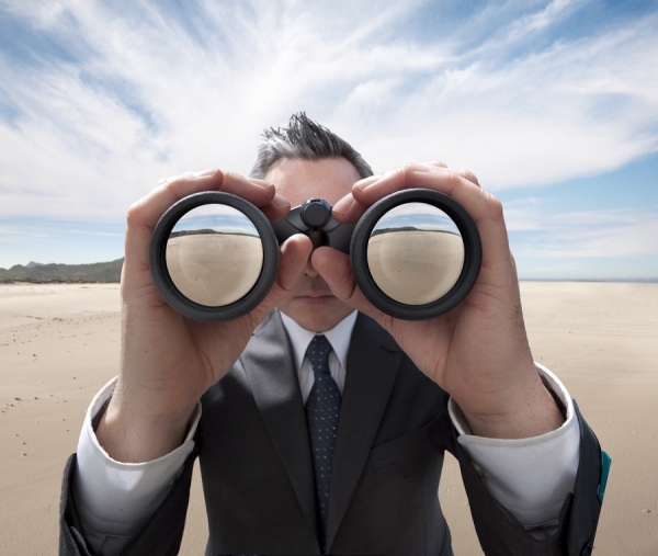 Photograph Colin Thomas Binoculars Man on One Eyeland