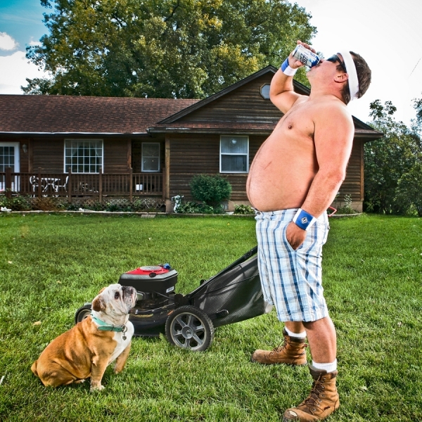 Photograph Robb Long Bull Dog And Beer on One Eyeland