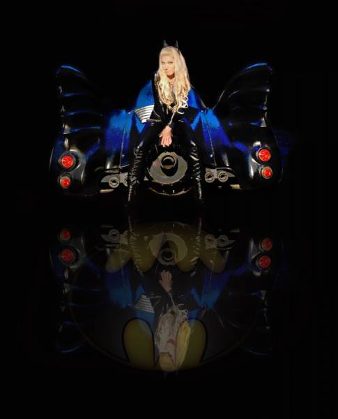 Photograph Michele Taras Catwoman And Batmobile Model T West on One Eyeland