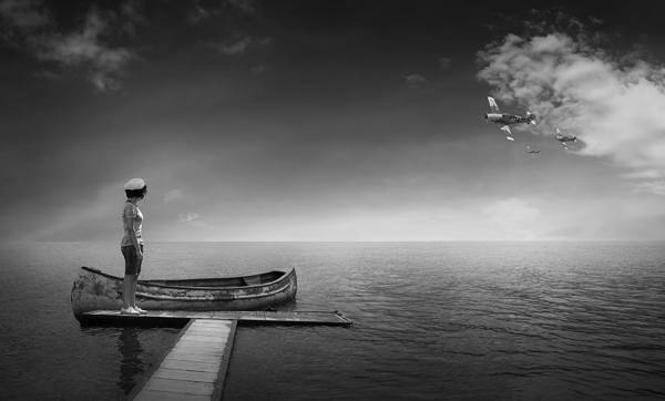 Photograph Ricardo Diaz Conceptual Portrait Monochome on One Eyeland