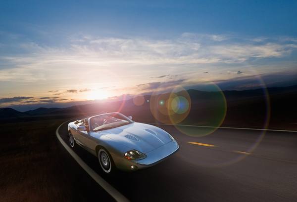 Photograph John Lund Convertible Sports Car At Speed on One Eyeland