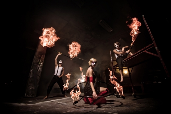 Photograph Jaime Vedres Fire Spinners on One Eyeland