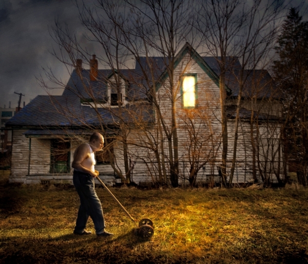 Photograph Chris Clor Lawn Mower Man on One Eyeland