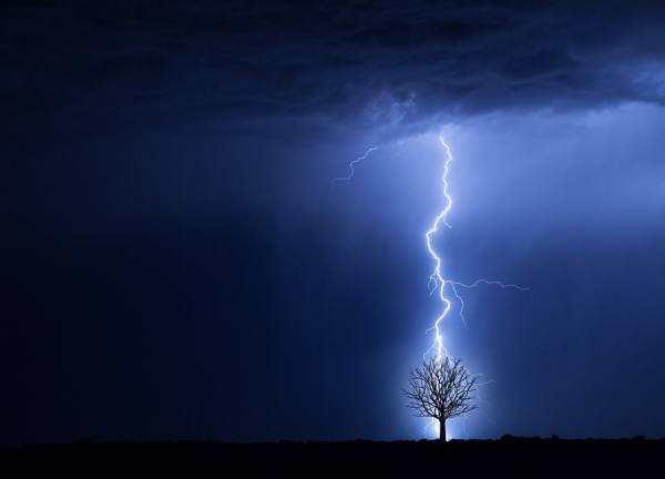 Photograph Don Farrall Lightning Strike on One Eyeland