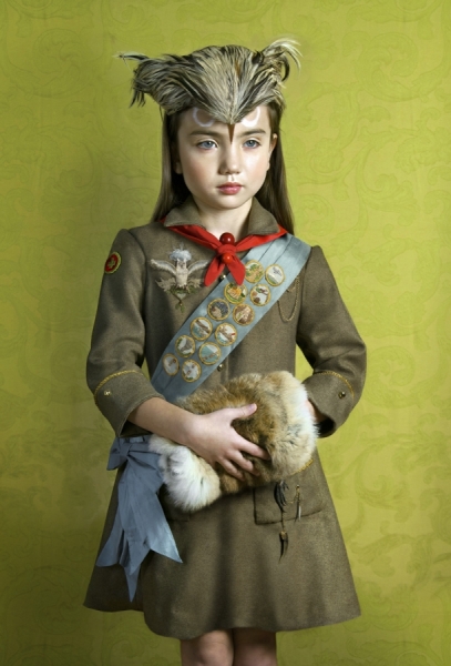 Photograph Todd Baxter Owl Scouts Ceremonial Portrait Girl on One Eyeland