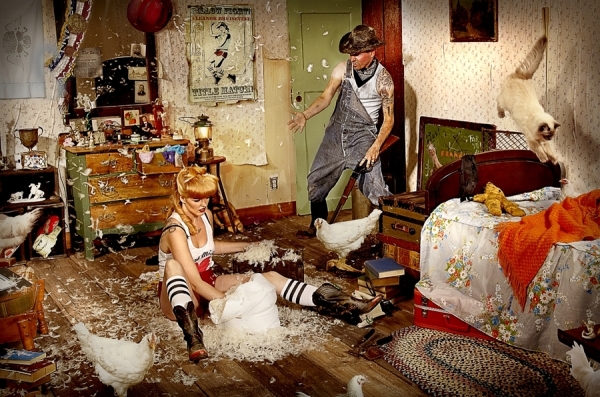 Photograph David Krovblit Pillow Fight on One Eyeland