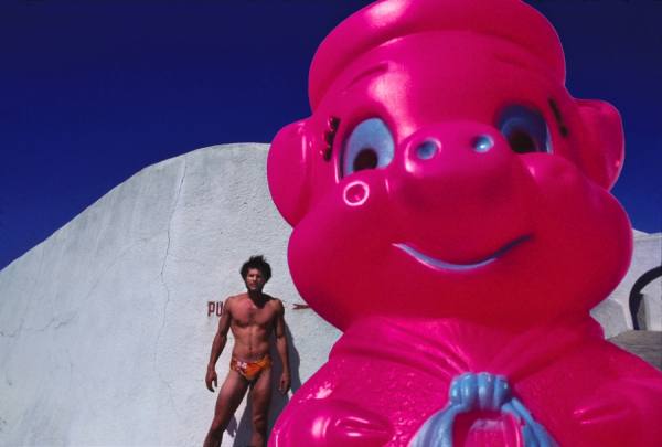 Photograph Robert Funk Robert Funk And Toy Pig on One Eyeland