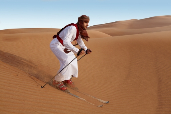Photograph Graham Mitchell Sand Skiing on One Eyeland
