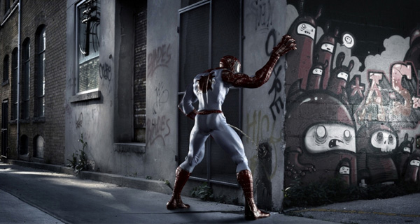 Photograph Ian Pool Spiderman on One Eyeland
