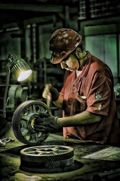Photograph Mauro Risch Steel Worker on One Eyeland