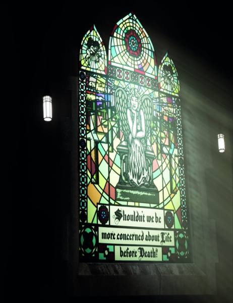 Photograph Jonathan Knowles Agnostic Chapel Frustrated Angel on One Eyeland
