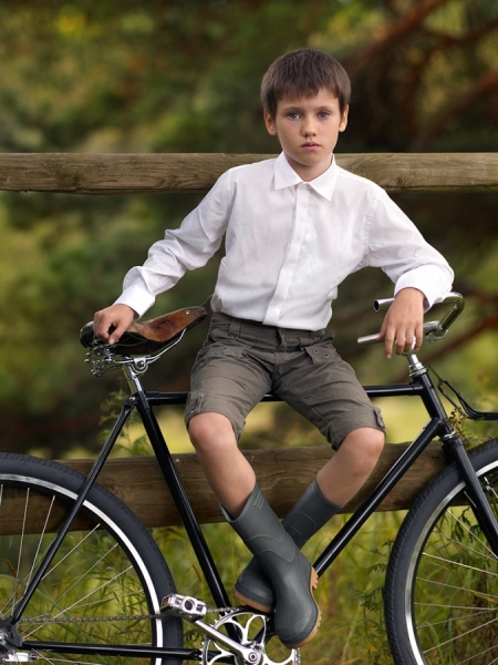 Photograph Graham Mitchell Boy And Bicycle on One Eyeland