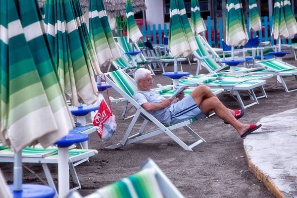 Photograph Lennette Newell Cecina Tuscany Beach 2 on One Eyeland