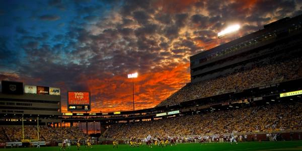 Photograph Blair Bunting Stadium Sunset on One Eyeland