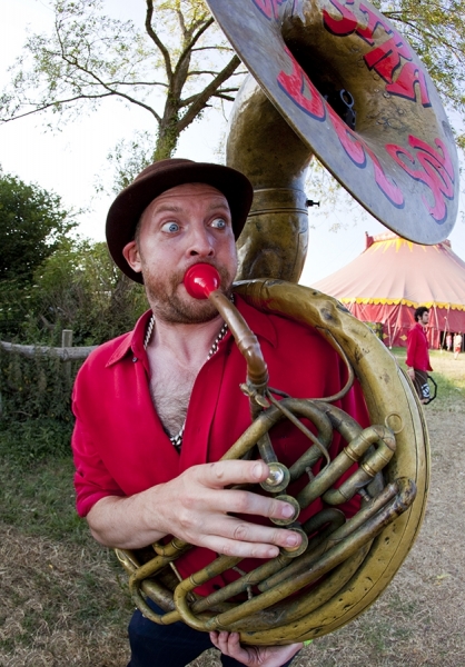 Photograph Roger Cracknell Tuber Player Glastonbury Festival Uk on One Eyeland