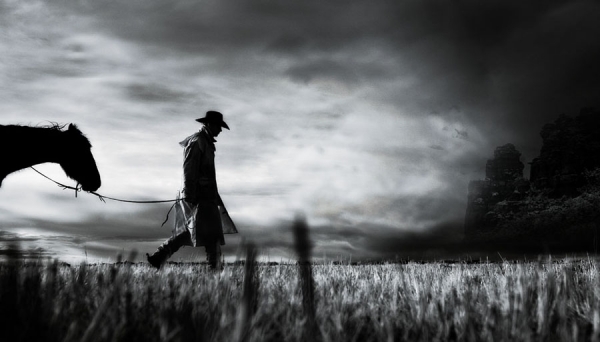 Photograph Jim Gallop Lone Cowboy on One Eyeland