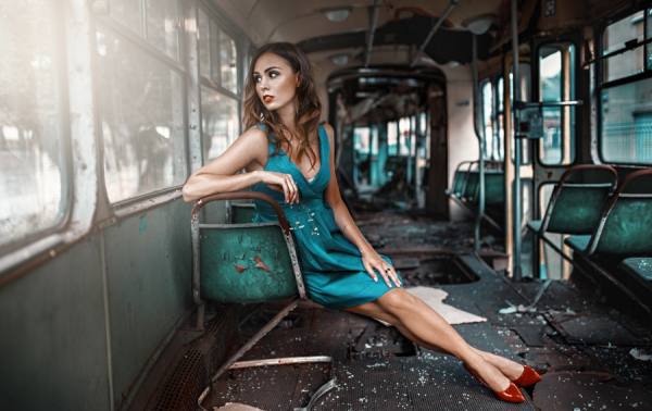Photograph Damian Piorko Ina Green Tram on One Eyeland
