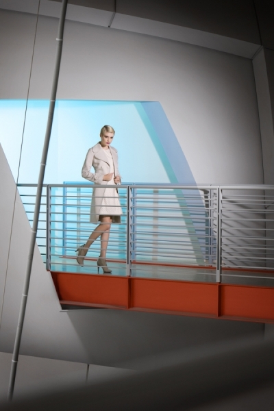 Photograph Stan Musilek 7x7 Woman On Walkway on One Eyeland