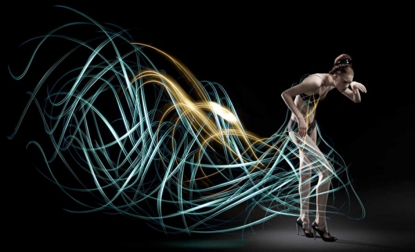 Photograph Atton Conrad Light Painted Dresses on One Eyeland