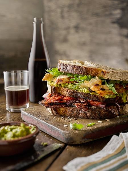 Photograph Greg Stroube Chicken Bacon Guacamole Sandwich on One Eyeland