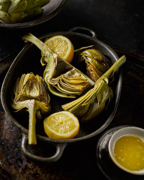Photograph Greg Stroube Artichokes on One Eyeland
