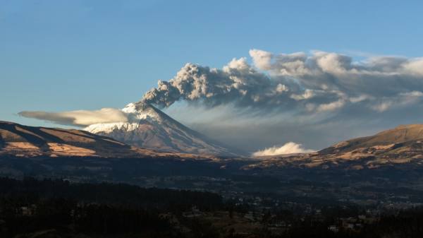 Photograph Alejo Jijon Cotopaxi Volcano Erupting on One Eyeland