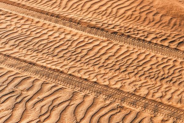 Photograph Johannes Kuehn Desert Car Tracks on One Eyeland